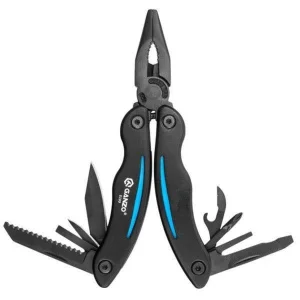 Мультитул Ganzo G109 (16,5см) 10 функций, черный с голубым, чехол (G109-BL)