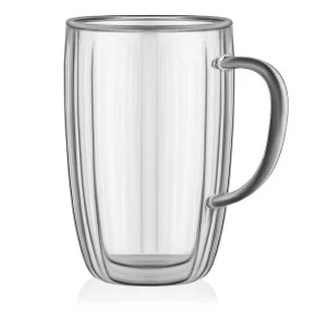 Набір чашок з ручками і подвійними стінками Ardesto 350мл 2 предмети (AR2635BHN)