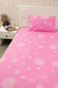 Набір простирадло та наволочка Руно рожевий бязь 145x215см (12.114_pink)