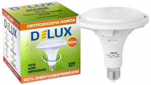 Світлодіодна лампа Delux Round 30W E27 4100K (90012694)