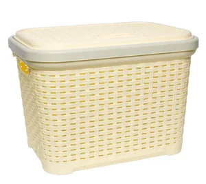 Кошик для білизни Irak Plastik жовтий 38,5x29x28см 20л (5629)