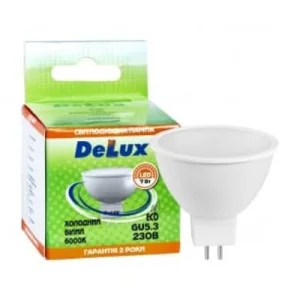 Світлодіодна лампа Delux JCDR 7Вт 6000K 220В GU5.3 (90006129)