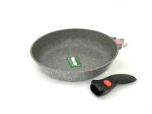 Пательня зі знімною ручкою Fissman LA GRANITE 28х5,8 см і темп міткою