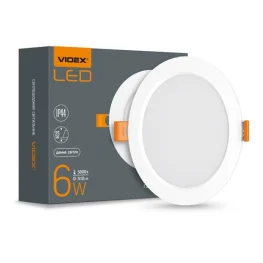 Фото светильник videx back встроенный круглый 6w 5000k (vl-dlbr-065)