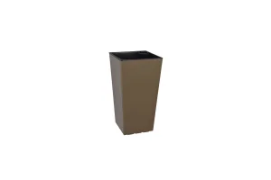 Розумний вазон Plastkon Elise глянсовий сіро-коричневий 2 л
