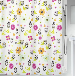 Фото шторка для ванной spirella panda lide polyester разноцветная 180x200см (10.18471)
