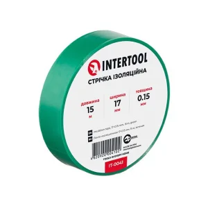 Стрічка ізоляційна Intertool зелена 17ммх15м (IT-0041)