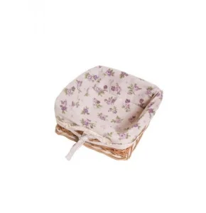 Хлібниця декоративна Прованс Lilac Rose з мережкою з чохлом 20x20см (007002)