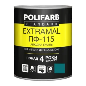 Эмаль Polifarb ExtraMal ПФ-115 морская волна 0,9 кг