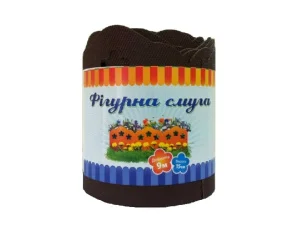 Бордюрна стрічка фігурна Геодор 15x900 см коричнева