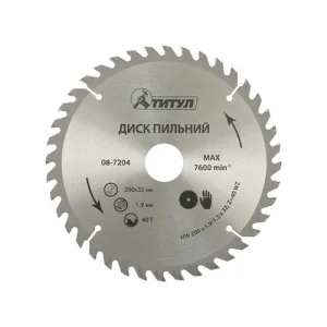 Круг пиляльний по дереву Титул 40Т 200x32мм (08-7204)