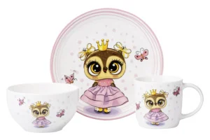 Набір дитячого посуду Ardesto Princess owl 3 предмети (AR3453OS)