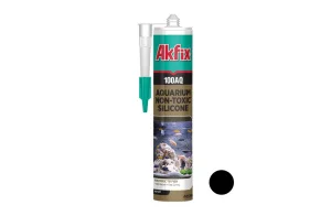 Силікон Akfix 100AQ акваріумний чорний 280мл (SA079)