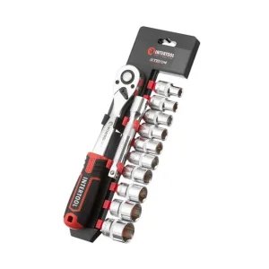 Набір головок торцевих з подовжувачем Intertool 1/2" 10-24мм 12шт (ET-8014)