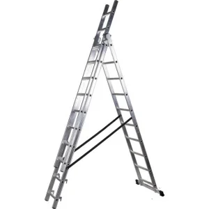 Драбина трисекційна розкладна VIRASTAR DW 3 PROFI LIGHT алюмінієва 3x10 (DW3x10)