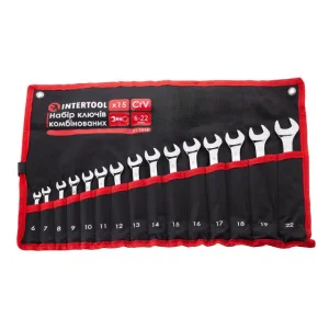 Набір комбінованих ключів Intertool PROF 15шт (XT-1514)