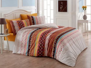 Комплект постільної білизни Majoli Melanie v4 Kahve 200x220см (BT_010078239)
