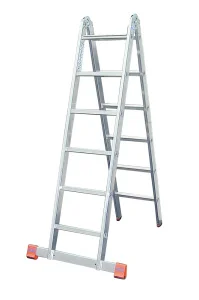 Драбина двухсекційна розкладна KRAUSE Stabilo 2x8 (133915)