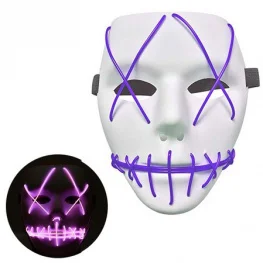 Фото неоновая маска для вечеринок uft led mask 1 violet с подсветкой (uftmask1violet)