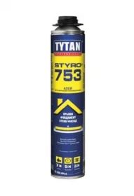 Клей-пена для теплоизоляции Tytan STYRO 753 GUN B3 750мл