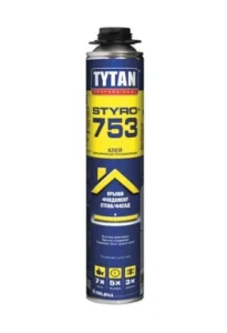 Клей-пена для теплоизоляции Tytan STYRO 753 GUN B3 750мл