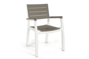 Стілець пластиковий Keter Harmony armchair біло-бежевий (17201284bej)