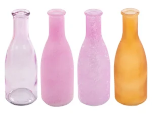 Набір ваз Lefard Bottle soft pink h18 4 предмети (804-116)