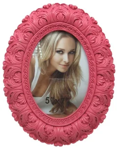 Фото овальная фоторамка angel gifts 13х18 см, розовая lf09541-157r