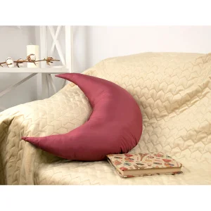 Фото подушка руно фигурная (312.52_луна_бордовый)