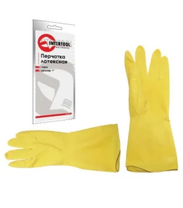 Рукавиці господарські латексні Intertool 10"/XL (SP-0019)