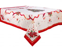 Фото скатерть lefard home textile navidad с люрексом 140x140см (716-116)