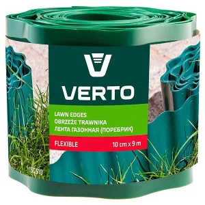 Бордюрна стрічка VERTO 900x10 см зелена (15G510)