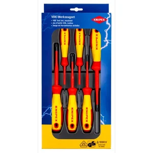 Набір діелектричних викруток Knipex Phillips/Pozidriv 6шт (00 20 12 V03)