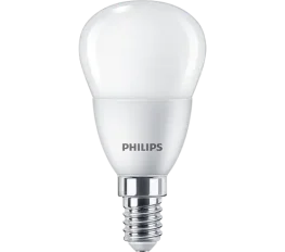 Фото светодиодная лампа philips ecohomeledlustre 5w 500lm e14 840 p45ndfr (90019089)