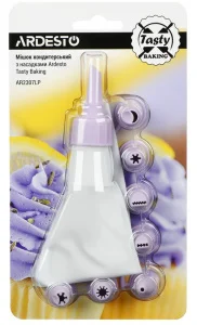 Мішок кондитерський з насадками Ardesto Tasty baking 2,5x8,5x1,7см (AR2307LP)