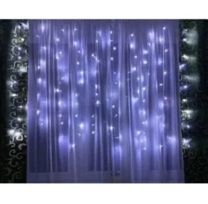 Фото гирлянда-штора bpny 144led, 1,2х1,5м теплый белый (102971)