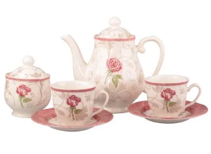 Чайний сервіз Claytan Ceramics Дамаск Флавер Пинк на 6 персон (910-084)