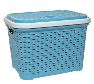 Кошик для білизни Irak Plastik синій 38,5x29x28см 20л (5625)