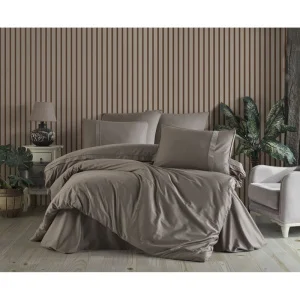 Комплект постільної білизни Hobby Premium Sateen 300TC Plain Camel бежевий 200x220см євро (75259_2,0)