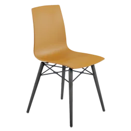 Фото стул papatya x-treme-s wox желтый матовый, бук венге лак (3063)