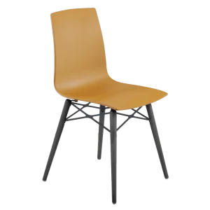 Стілець Papatya X -Treme-S WOX жовтий матовий, бук венге лак (3063)
