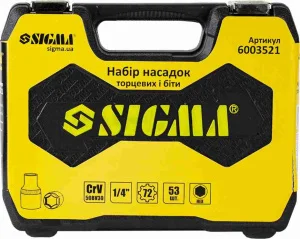 Набір інструментів Sigma 1/4" 53шт (6003521)