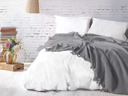 Фото покрывало saheser mona светло-серое 220x240см (717-033)