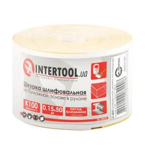 Шліфувальна шкурка на паперовій основі Intertool К100 115ммх50м (BT-0820)