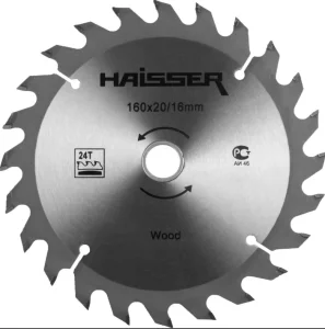 Диск пиляльний по дереву Haisser 160x16/20мм (37912)
