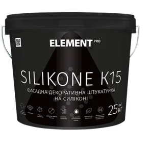 Штукатурка декоративна фасадна Зерниста ELEMENT PRO SILIKONE К15 біла 25кг