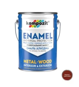 Емаль алкідна Kompozit червоно-коричнева 24кг
