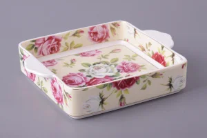 Блюдо для холодцю Lefard Квіти 24х19х10 см 455-035