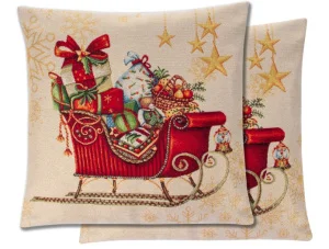 Наволочка новорічна Lefard Home Textile Sled з люрексом 45x45см (732-241)