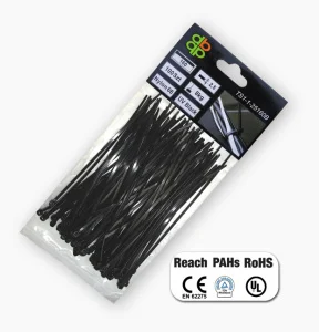 Хомути пластикові BRADAS UV BLACK 7,6х250мм 100шт (TS1276250B)